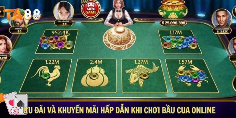 Ưu đãi và khuyến mãi hấp dẫn khi chơi bầu cua online